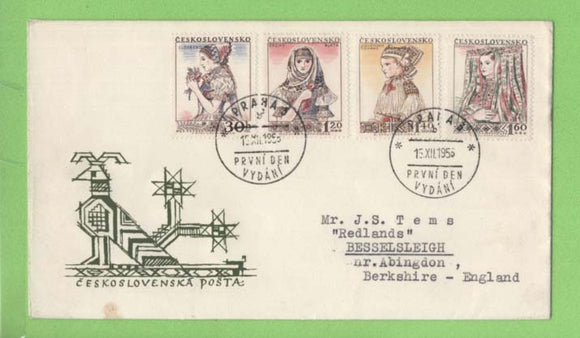 Czechoslovakia 1958 Costumes set on First Day Cover