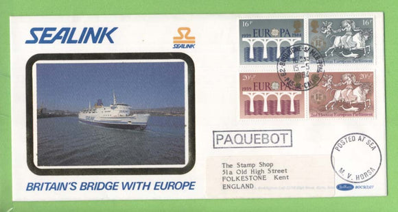 G.B. 1984 Europa set on Benham First Day Cover, Sealink Paquebot