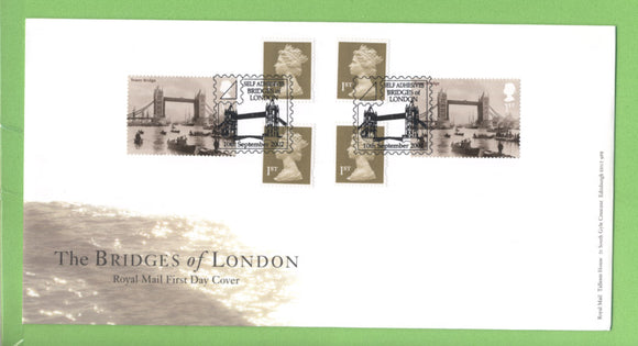 G.B. 2002 London Bridges NVI booklet stamps Royal Mail First Day Cover, London