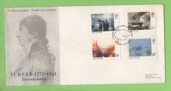 G.B. 1975 Turner Paintings on Tate Gallery First Day Cover, London WC