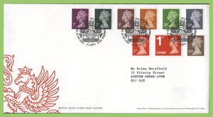 G.B. 2013 nine definitives on Royal Mail First Day Cover, Tallents House