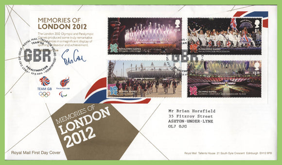 G.B. 2012 Memories of London 2012 on Royal Mail First Day Cover, Tallents House
