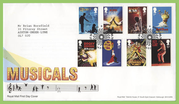 G.B. 2011 Musicals set on Royal Mail First Day Cover, Dangers End, Tring