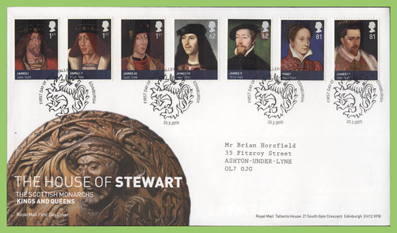 G.B. 2010 House of Stewart set Royal Mail First Day Cover, Tallents House