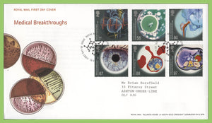 G.B. 2010 Medical Breakthroughs set on Royal Mail First Day Cover, Paddington