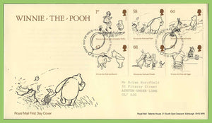 G.B. 2010 Winnie The Pooh set on Royal Mail First Day Cover, Hartfield, East Sussex