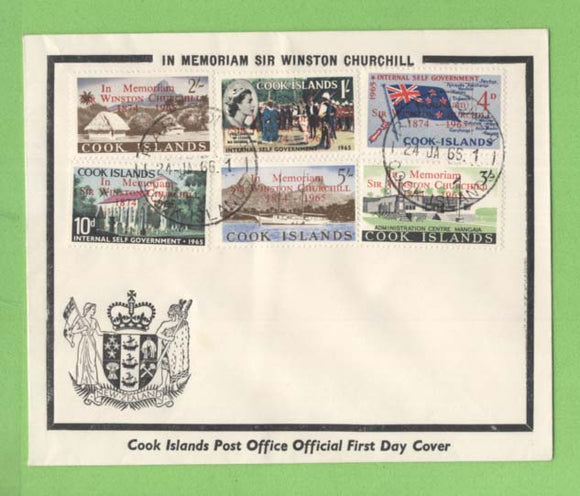 Cook Island 1966 Winston Churchill overprint set First Day Cover