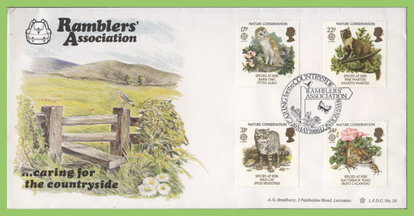 G.B. 1986 Nature Conservation set on Bradbury/Ramblers Association First Day Cover, London SW8