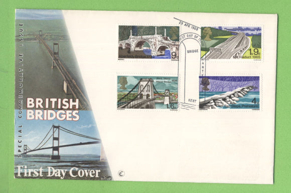 G.B. 1968 Bridges set on Connoisseur First Day Cover, Bridge Kent