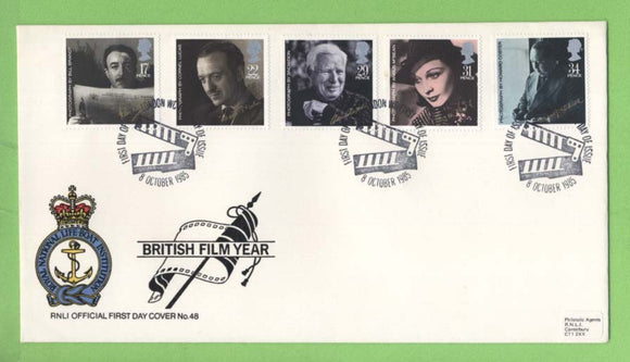 G.B. 1985 British Film set on RNLI official First Day Cover, London WC