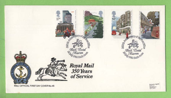 G.B. 1985 Royal Mail Service set on RNLI official First Day Cover, Bath Avon