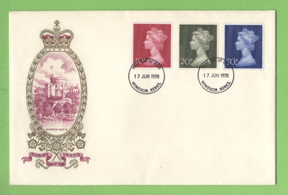 G.B. 1970 Definitives (large format) on Philart u/a First Day Cover, Windsor