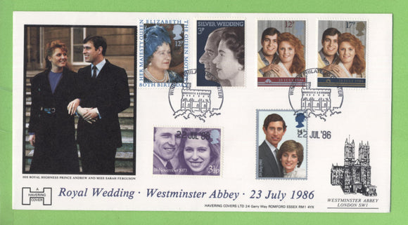 G.B. 1986 Royal Wedding Havering First Day Cover, Windsor