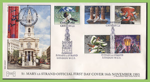 G.B. / Israel 1983 Christmas dual cancel official Havering First Day Cover, St. Mary Le-Strand