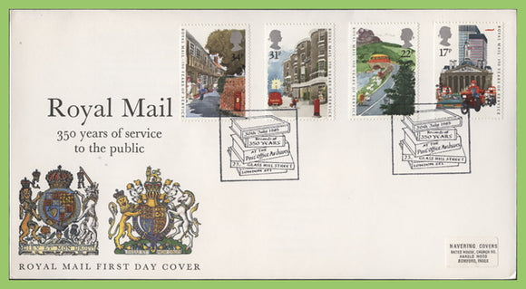 G.B. 1985 Royal Mail Service set on Royal Mail First Day Cover, Glass Hill Street