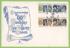 G.B. 1986 QEII Birthday set on Stuart First Day Cover, Balmoral