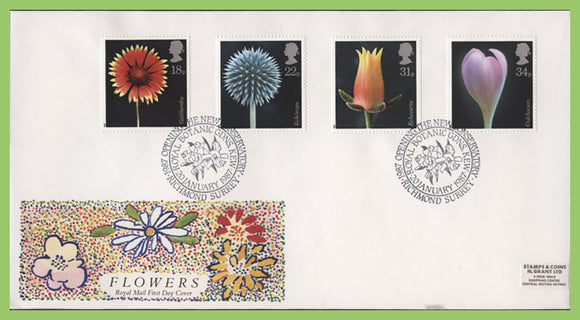 G.B. 1987 Flowers set on Royal Mail First Day Cover, Richmond Surrey