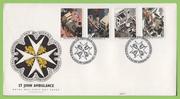 G.B. 1987 St John Ambulance set on u/a Royal Mail First Day Cover, London EC1