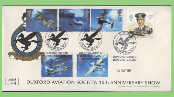 G.B. 1986 Architects of the Air Havering First Day Cover, Duxford Aviation Society