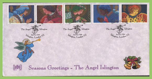 G.B. 1998 Christmas official Club 150 Havering First Day Cover Angel Islington