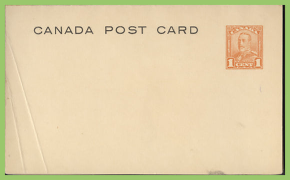 Canada - KGV 1c P.S. Card with attached ½d Business Reply Card unused
