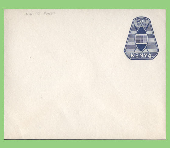 Kenya 1970's 20c shield postal stationery envelope (white)) unused