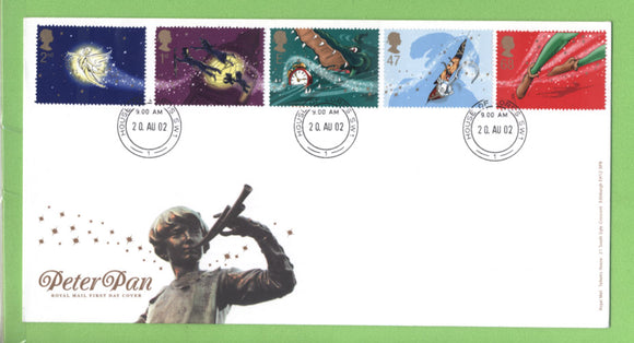 G.B. 2002 Peter Pan set on Royal Mail u/a First Day Cover, House of Lords