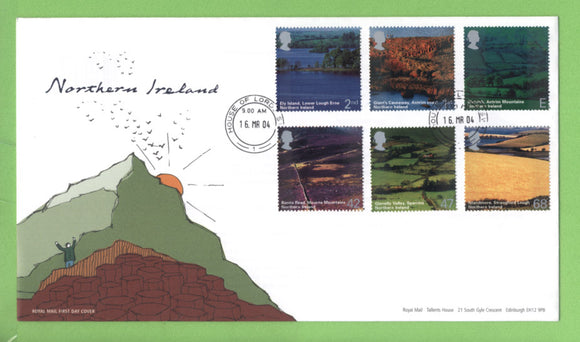 G.B. 2004 Northern Ireland set on Royal Mail u/a First Day Cover, House of Lords
