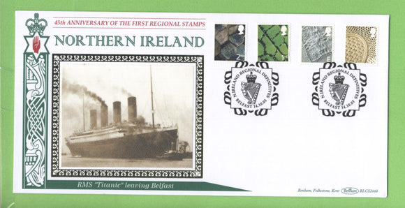 G.B. 2003 Northern Ireland Regional definitives on Benham First Day Cover, Belfast