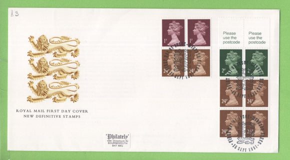 G.B. 1991 £1.00 & 50p Booklet Pane on Royal Mail First Day Cover, Windsor