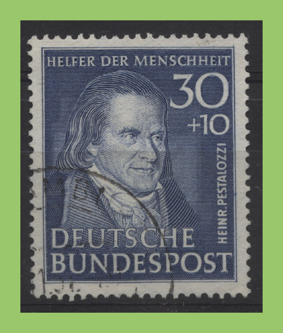 Germany 1951 30+10 Pestalozzi stamp fine used, SG 1072