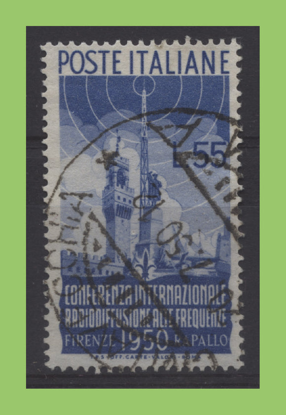 Italy 1950 55L International Radio Conference fine used, sg 750, Cat £190