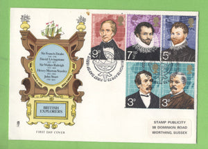 G.B. 1973 British Explorers set on Philart First Day Cover, Edinburgh