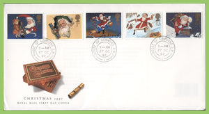 G.B. 1997 Christmas set on Royal Mail First Day Cover, House of Commons cds