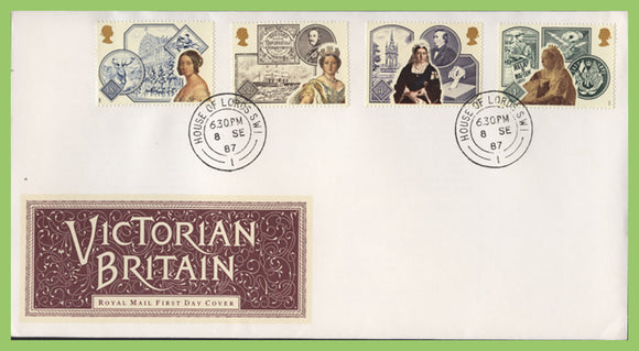 G.B. 1987 Victorian Britain set on Royal Mail First Day Cover, House of Lords
