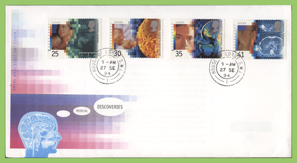 G.B. 1994 Medical Discoveries set on Royal Mail First Day Cover, House of Lords