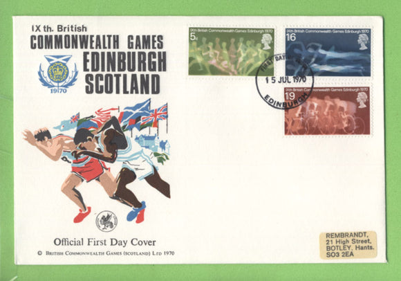 G.B. 1970 Commonwealth Games set on Wessex First Day Cover, Edinburgh