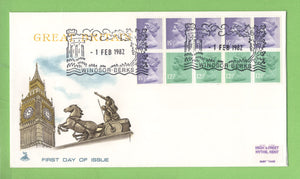G.B. 1982 £1.43 booklet pane on Mercury First Day Covers, Windsor