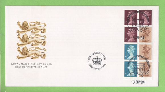 G.B. 1984 50p Booklet pane on Royal Mail First Day Cover, Windsor