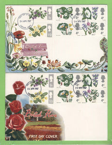 G.B. 1967 Flowers, Ord & Phos. sets on matching First Day Covers, Fareham