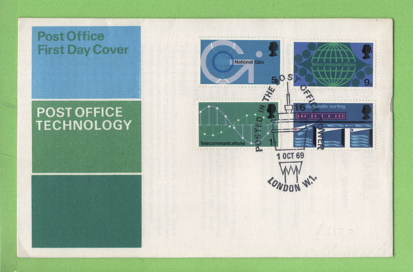 G.B. 1969 Post Office Technology set on u/a First Day Cover, London W1