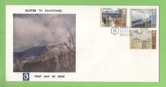 G.B. 1971 Ulster Paintings set on Cameo First Day Cover, Belfast