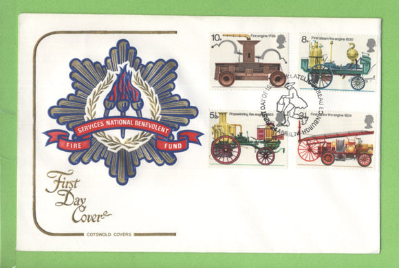 G.B. 1974 Fire Service set on Cotswold First Day Cover, Bureau