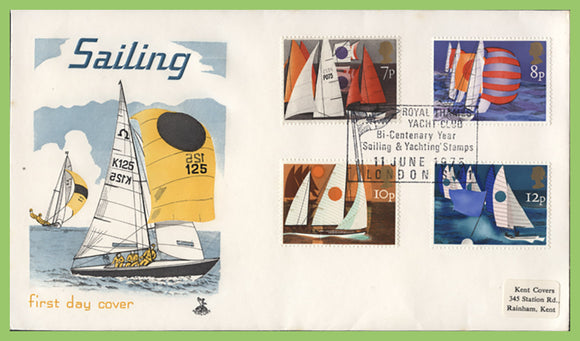 G.B. 1975 Sailing set on Mercury First Day Cover, Royal Thames Yacht Club