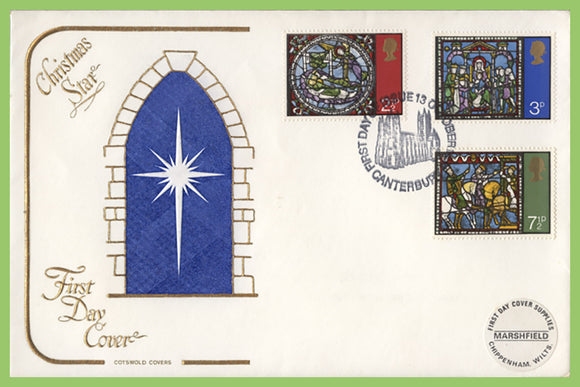 G.B. 1972 Churches set on Cotswold First Day Cover, Canterbury