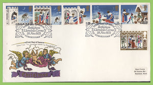 G.B. 1973 Christmas set on First Day Cover, Bethlehem
