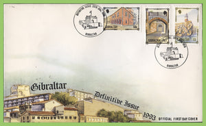 Gibraltar 1993 three definitive values on First Day Cover