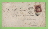 G.B. 1878 Q.V. 1d red 'EA' pl 201 on cover. Yeovil Duplex