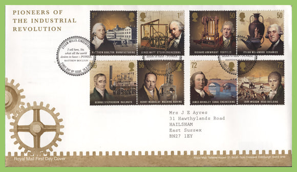 G.B. 2009 Pioneers set on Royal Mail First Day Cover, Cinderford