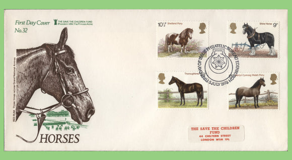 G.B. 1978 Horses set on 'Save the Children' First Day Cover, Bureau
